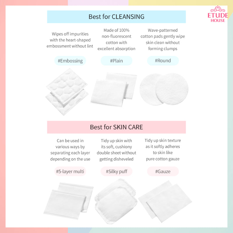  Cotton Pads Plain - Korean-Skincare