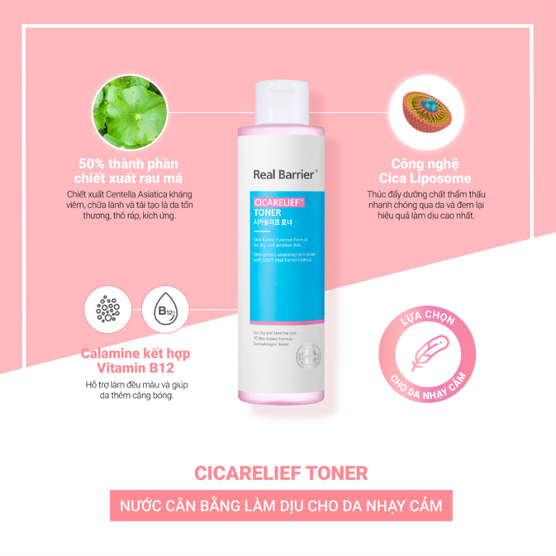 Real Barrier Cicarelief  Toner - Korean-Skincare