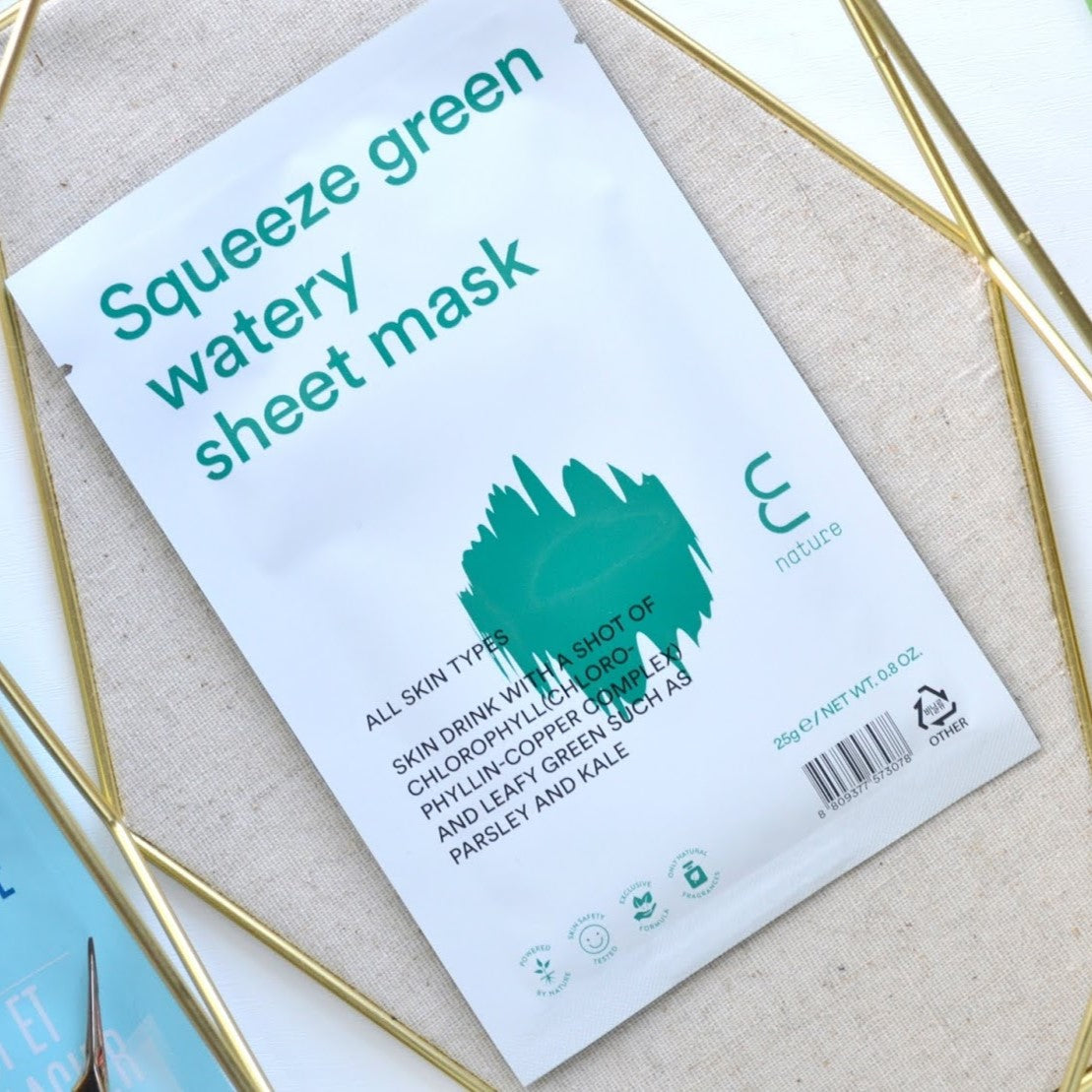 Enature Squeeze Green Watery Sheet Mask - Korean-Skincare