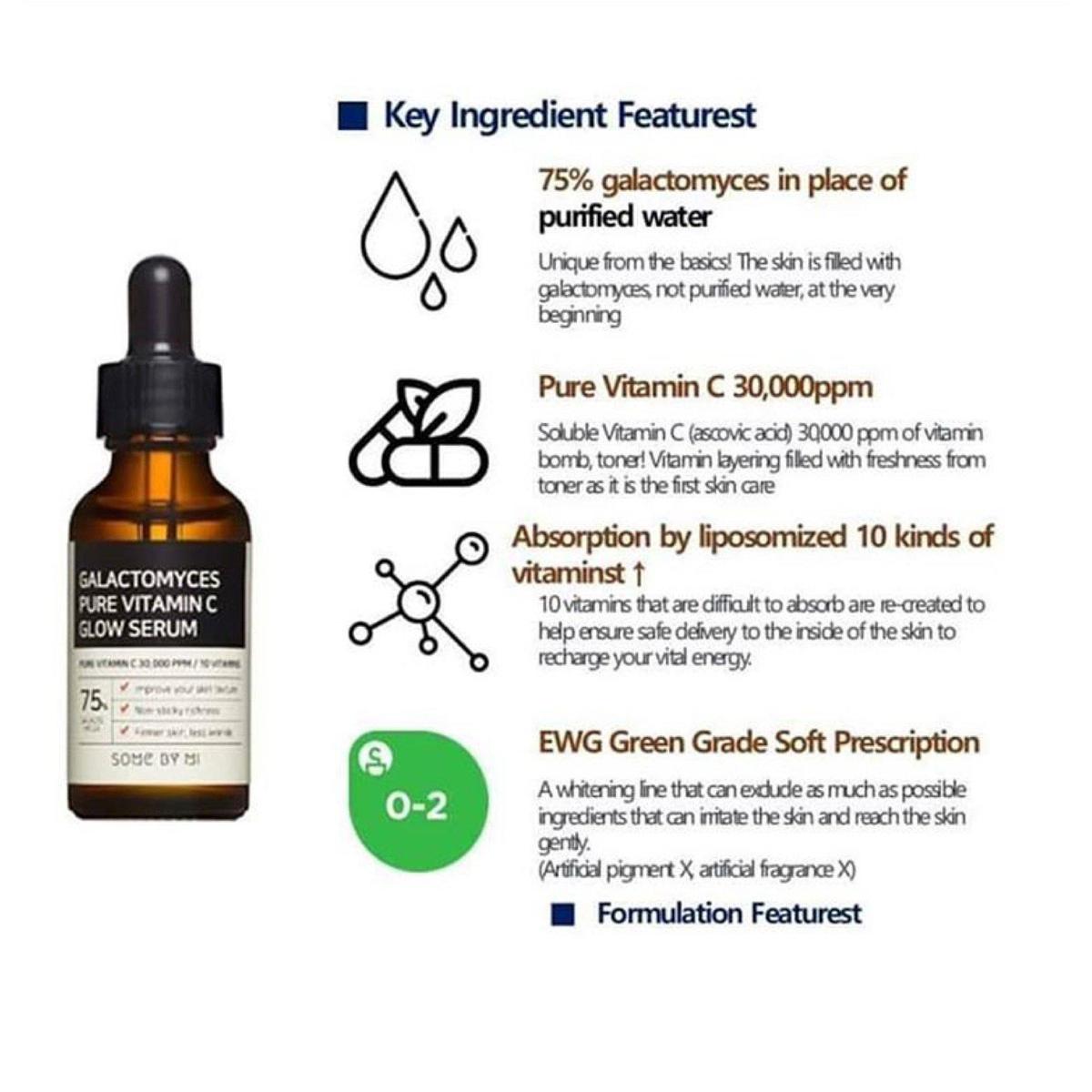 Some By Mi Galactomyces Pure Vitamin C Glow Serum - Korean-Skincare